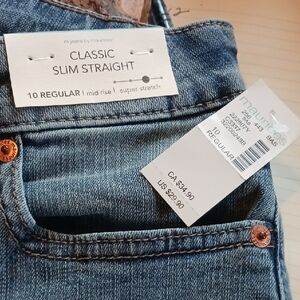 Maurices Mid Rise Straight Leg Jeans - Blue